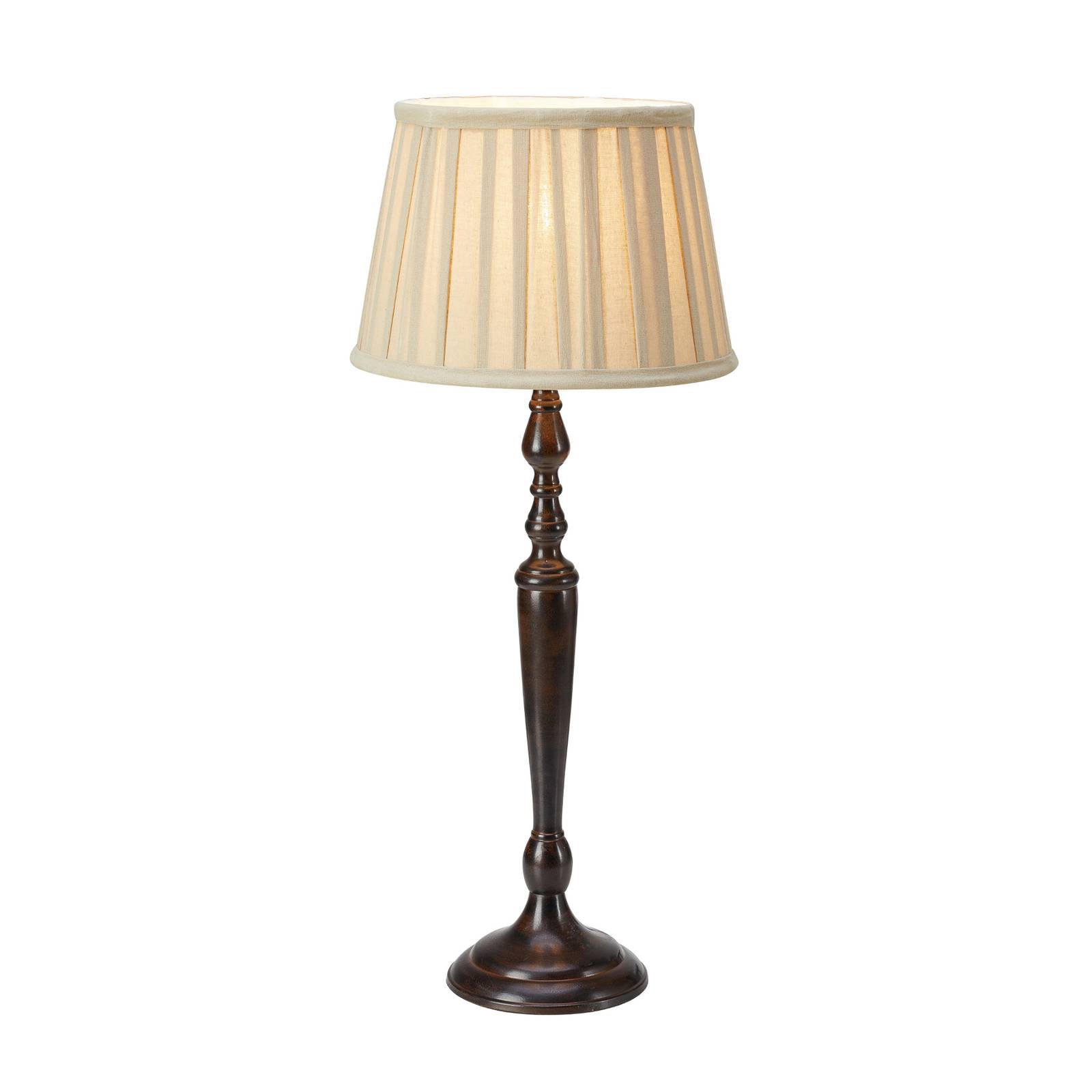 Tischlampe Chocolat, Höhe 60 cm, beige/braun, Metall/Stoff von Markslöjd