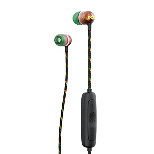 House of Marley Smile Jamaika Wireless 2 In-Ear-Kopfhörer - Geräuschisolierende Bluetooth-Kopfhörer, 9 Stunden Spielzeit, Schnellladegerät, IPX-4 wasserdicht, Mikrofon, FSC-zertifiziertes Holz von Marley