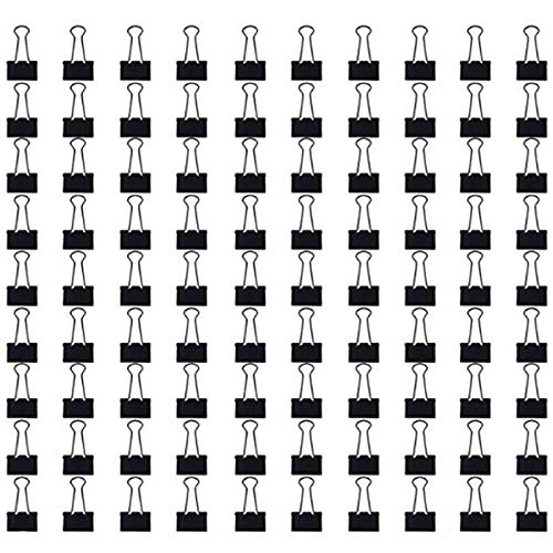 Marran 48 Stück lange Tickethalter aus Metall mit mehreren Spezifikationen, Büroklammern, 51 mm, Schwarz von Marran