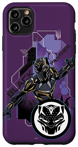 Hülle für iPhone 11 Pro Max Marvel Black Panther Wakanda Tech-Anzug und Panther-Maske — Symbol von Marvel