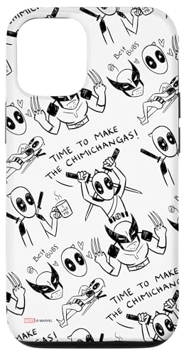 Hülle für iPhone 12/12 Pro Marvel Studios Deadpool & Wolverine Toony Doodles Pattern von Marvel