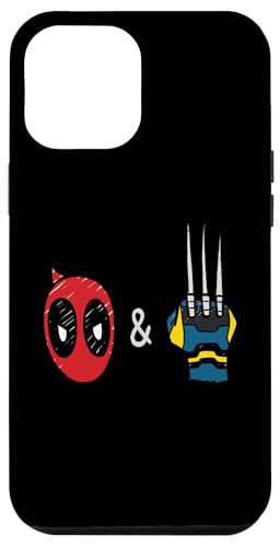 Hülle für iPhone 13 Pro Max Marvel Studios Deadpool & Wolverine Mask & Claw Emoji Icons von Marvel