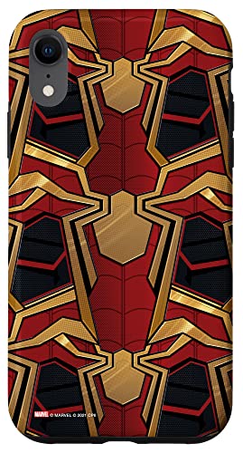 iPhone XR Marvel Spider-Man: No Way Home Red and Gold Pattern Case von Marvel