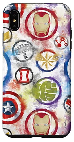 iPhone XS Max Marvel Avengers Super Hero Icons Color Bleed Case von Marvel