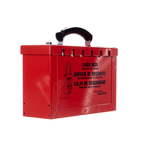 Master Lock ML498A Gruppen-Sicherheitsbox aus Stahl, rot, 25.9 cm x 23.4 cm x 10.7 cm von Master Lock