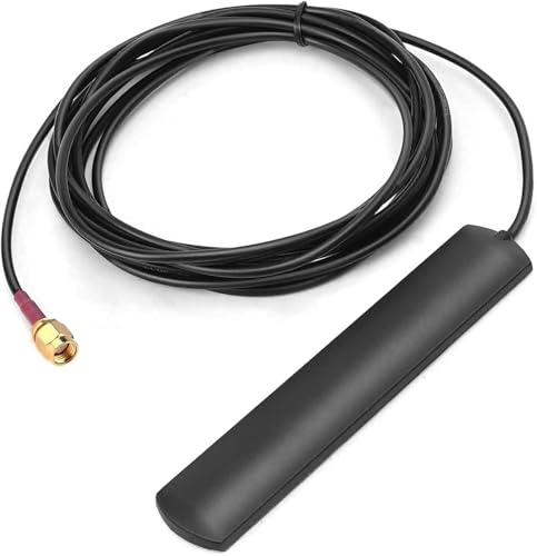 Maswell WiFi 2,4 GHz Erweiterungsantenne Wasserdicht IP67 | 2400-2500 MHz | langes RG174-Kabel mit RP-SMA-Stecker (WiFi, WiMAX und Bluetooth), rechteckige Klebemontage von Maswell