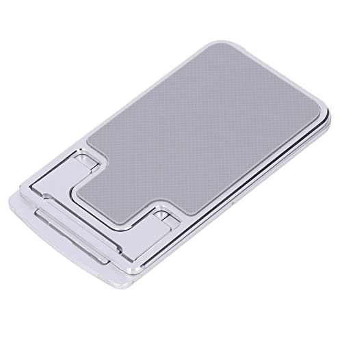 Masyrt Telefonständer, Faltbar, Tragbar, Ergonomisch, 7 Winkeleinstellungen an der Unterseite, Tablet-Halter aus Silikon-Aluminiumlegierung (Silber) von Masyrt