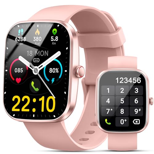 Smartwatch Damen Herren, 1,91'' HD Großbildschirm Fitness Tracker, Telefonfunktion Smart Watch, 100+ Sportmodi Fitnessuhr/Schrittzähler/Pulsuhr/Schlaftracker, IP68 Wasserdicht Sportuhr für Android iOS von Matast