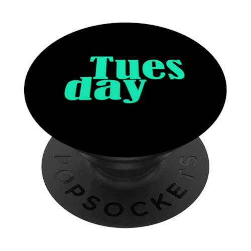 Blaugrün Aqua Tuesday Days Of The Week Teal Aqua Graphic PopSockets Klebender PopGrip von Match Light Teal Aqua Color Graphic Tee