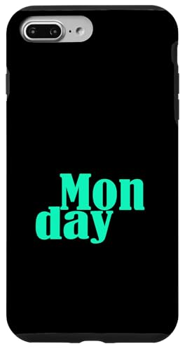 Hülle für iPhone 7 Plus/8 Plus Blaugrün Aqua Monday Days Of The Week Teal Aqua Graphic von Match Light Teal Aqua Color Graphic Tee