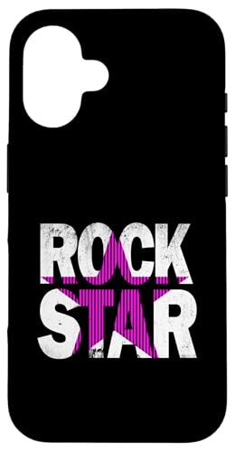 Hülle für iPhone 16 Pink Rock Star Distress Farbgrafik in Rosa von Match Pink Color Graphic Tee