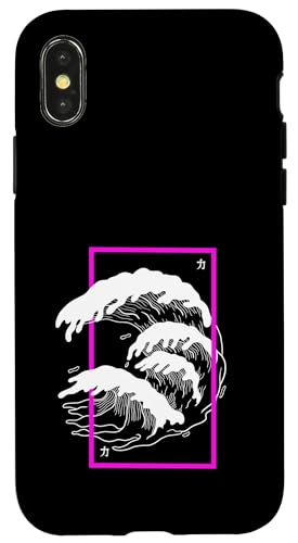 Hülle für iPhone X/XS Rosa Grafik Wave Power Rosa Grafik von Match Pink Color Graphic Tee