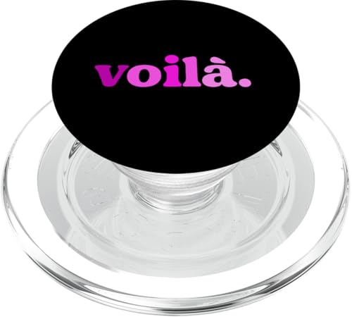 Rosa Grafik Voila! Hier bin ich Pink Graphic PopSockets PopGrip für MagSafe von Match Pink Color Graphic Tee