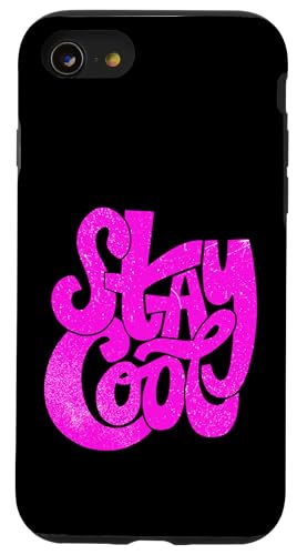 Rosa Stay Cool Grafik Hülle für iPhone SE (2020) / 7 / 8 von Match Pink Color Graphic Tee