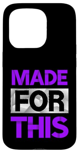 Hergestellt für diese violette Grafik Hülle für iPhone 15 Pro von Match Purple Color Graphic Tee