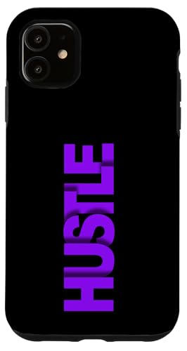 Hülle für iPhone 11 Lila Get Your Hustle Up Lila Farbgrafik von Match Purple Color Graphic Tee