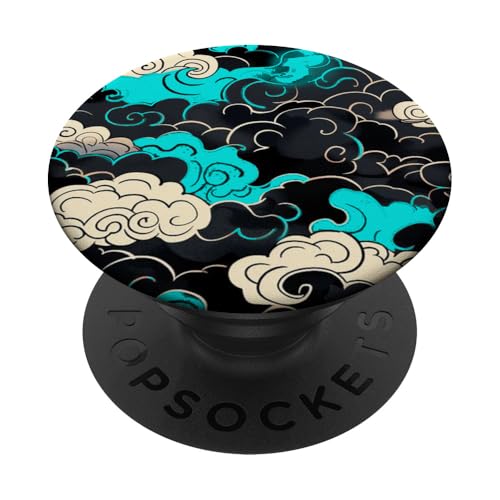 Türkis über den Wolken, türkisfarbene Grafik PopSockets Klebender PopGrip von Match Turquoise Color Graphic Tee