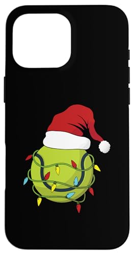 Hülle für iPhone 16 Pro Max Santa Xmas Christmas Lovers Tennis Weihnachtsbeleuchtung Weihnachtsmann von Matching Christmas Friends Family Tennis