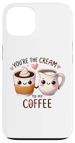 Hülle für iPhone 13 Coffee Creamer Essen Wortspiel Valentinstag Beste Freundin BFF für Paare von Matching Couples Valentines Tees NYC