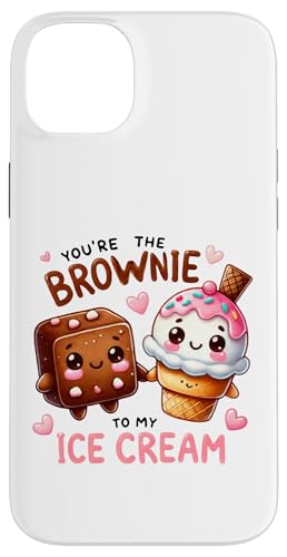 Hülle für iPhone 14 Plus Brownie Ice Cream Food Wortspiel Lustiger Valentinstags-Bestie für Paare von Matching Couples Valentines Tees NYC