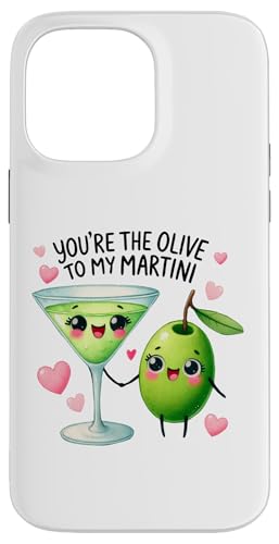 Hülle für iPhone 14 Pro Max Olive Martini Food Wortspiel Valentine Paare Bestie Friend BFF von Matching Couples Valentines Tees NYC