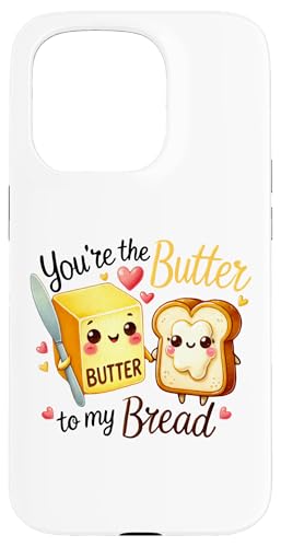 Hülle für iPhone 15 Pro Butterbrot Essen Wortspiel Lustig Valentine Paare Bestie Friend von Matching Couples Valentines Tees NYC