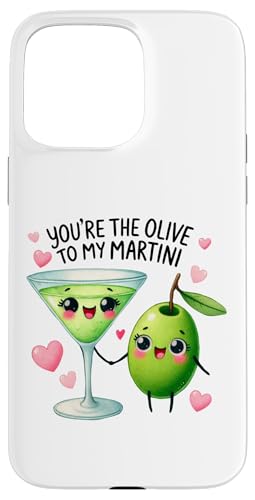 Hülle für iPhone 15 Pro Max Olive Martini Food Wortspiel Valentine Paare Bestie Friend BFF von Matching Couples Valentines Tees NYC