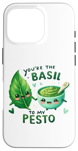 Hülle für iPhone 16 Pro Basilikum Pesto Food Wortspiel Lustig Valentine Paare Bestie Friend von Matching Couples Valentines Tees NYC