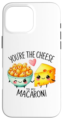 Hülle für iPhone 16 Pro Max Makkaroni Käse Essen Wortspiel Valentine Paare Bestie Friend BFF von Matching Couples Valentines Tees NYC