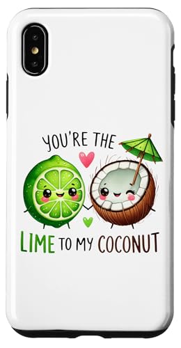 Hülle für iPhone XS Max Lime Coconut Food Wortspiel Valentinstag Paare Bestie Friend Kinder von Matching Couples Valentines Tees NYC