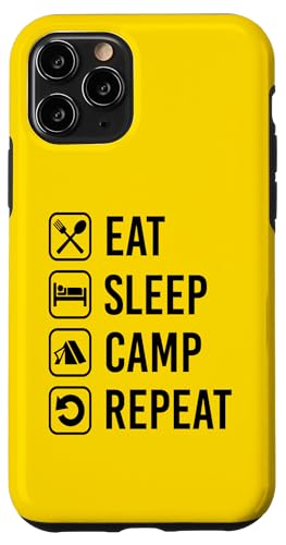 Hülle für iPhone 11 Pro Eat Sleep Camp Repeat von Matching Family Camping and Campfire Essentials