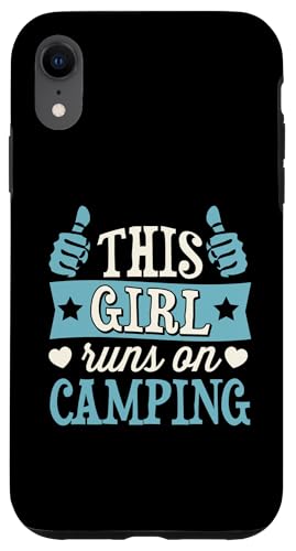 Hülle für iPhone XR Dieses Mädchen rennt auf dem Campingplatz von Matching Family Camping and Campfire Essentials