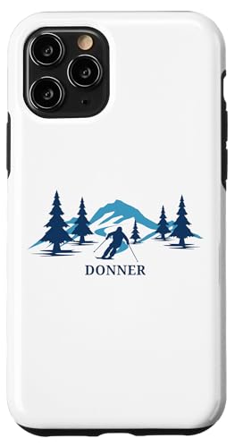 Donner California Skigebiet Skifahrer Hülle für iPhone 11 Pro von Matching Family Ski Resort California