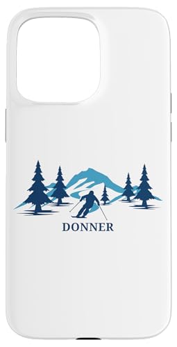 Donner California Skigebiet Skifahrer Hülle für iPhone 15 Pro Max von Matching Family Ski Resort California