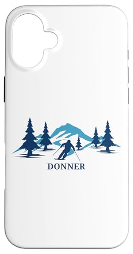 Donner California Skigebiet Skifahrer Hülle für iPhone 16 Plus von Matching Family Ski Resort California