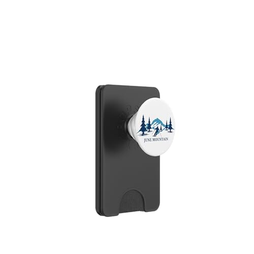 June Mountain California Skigebiet Skifahrer PopSockets PopWallet für MagSafe von Matching Family Ski Resort California