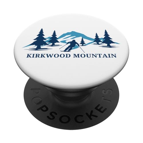 Kirkwood Mountain California Skigebiet Skifahrer PopSockets Klebender PopGrip von Matching Family Ski Resort California