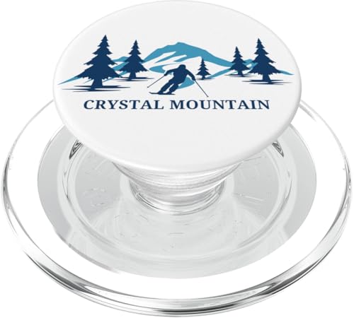 Crystal Mountain Michigan Skigebiet Skifahrer PopSockets PopGrip für MagSafe von Matching Family Ski Resort Michigan