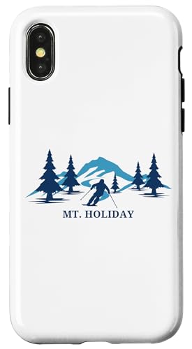 Hülle für iPhone X/XS Mt. Holiday Michigan Skigebiet Skifahrer von Matching Family Ski Resort Michigan