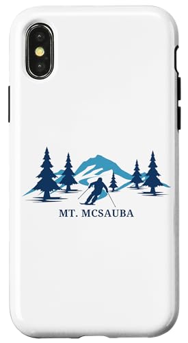 Mt. McSauba Michigan Skigebiet Skifahrer Hülle für iPhone X/XS von Matching Family Ski Resort Michigan