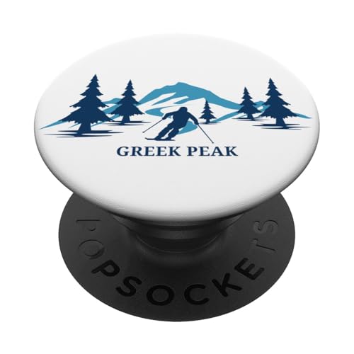 Greek Peak New York Skigebiet Skifahrer PopSockets Klebender PopGrip von Matching Family Ski Resort New York