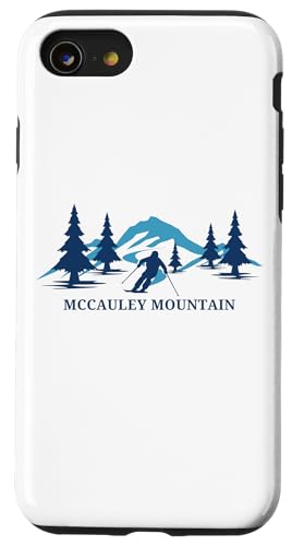 Hülle für iPhone SE (2020) / 7 / 8 McCauley Mountain New York Skigebiet Skifahrer von Matching Family Ski Resort New York