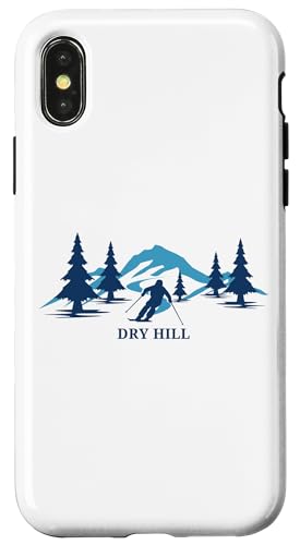 Hülle für iPhone X/XS Dry Hill New York Skigebiet Skifahrer von Matching Family Ski Resort New York