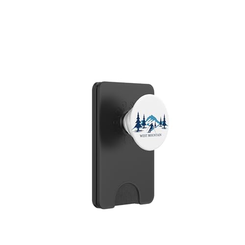 West Mountain New York Skigebiet Skifahrer PopSockets PopWallet für MagSafe von Matching Family Ski Resort New York