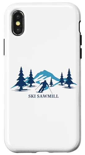 Hülle für iPhone X/XS Ski Sägewerk Pennsylvania Skigebiet Skifahren Skifahrer von Matching Family Ski Resort Pennsylvania