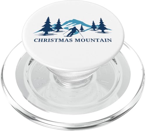 Christmas Mountain Wisconsin Skigebiet Skifahrer PopSockets PopGrip für MagSafe von Matching Family Ski Resort Wisconsin