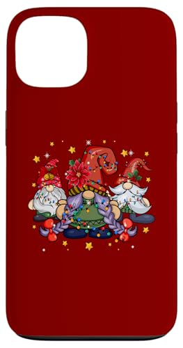 Hülle für iPhone 13 Zwergin mit geflochtenen Haaren und ihre zwei Söhne - Xmas von Matching Gnome Family Christmas Shirts & Gifts