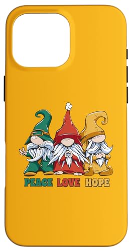 Hülle für iPhone 16 Pro Max Drei lustige und bunte Zwerge - Friede, Liebe, Hoffnung! von Matching Gnome Family Christmas Shirts & Gifts