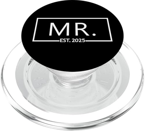 Mr. Est. 2025,Ehepaar Ehemann Ehefrau Frau Hochzeit Herr PopSockets PopGrip für MagSafe von Matching Mr. & Mrs. Est. 2025