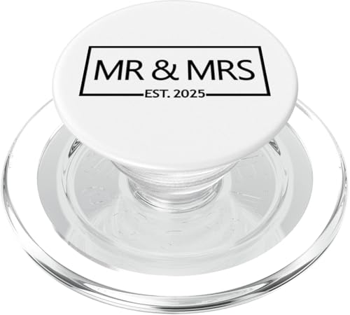 Mr. & Mrs. Est. 2025, Ehepaar Ehefrau Ehemann Hochzeit PopSockets PopGrip für MagSafe von Matching Mr. & Mrs. Est. 2025